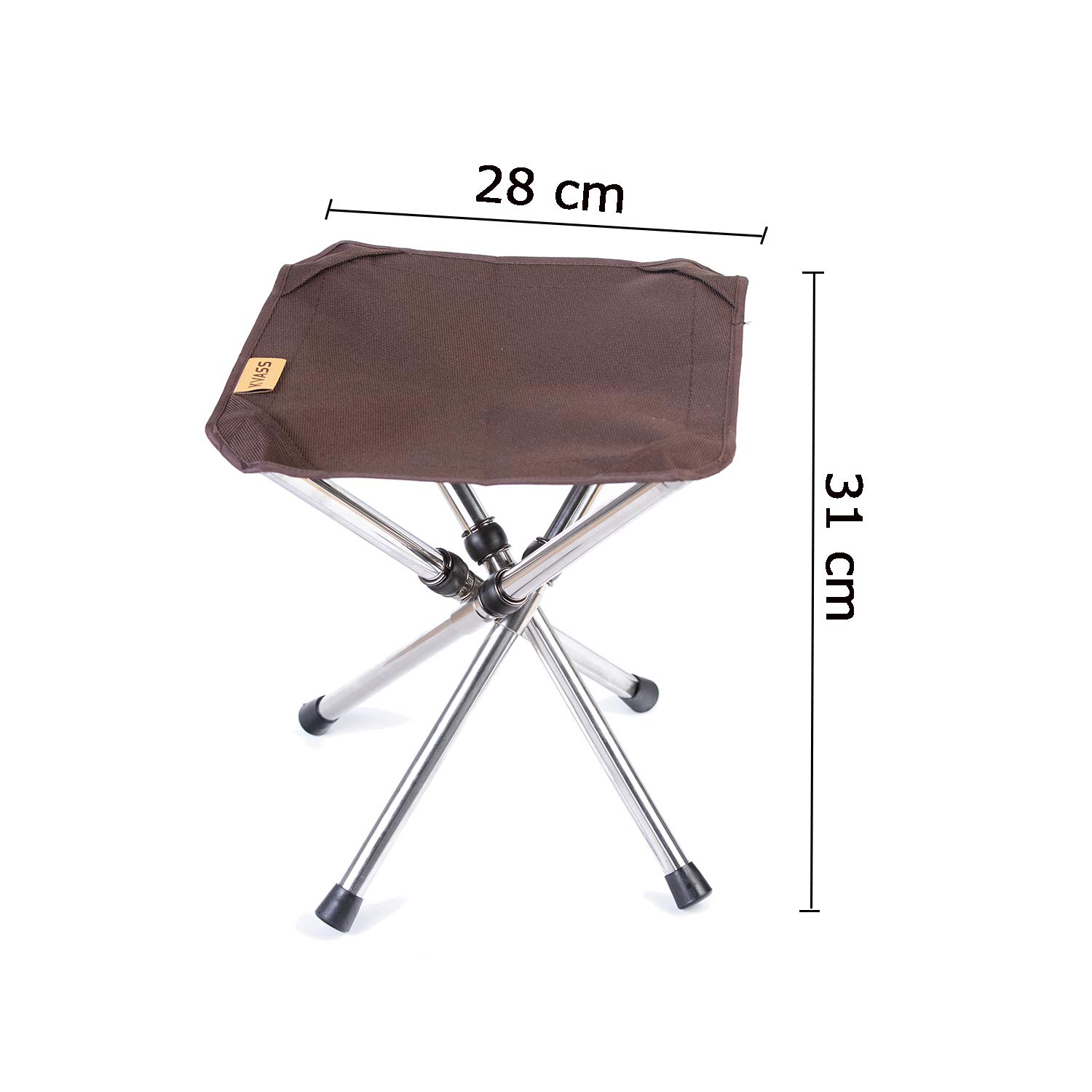 KVASS Camping-Stuhl Faltbarer Outdoor Hocker (Brown)
