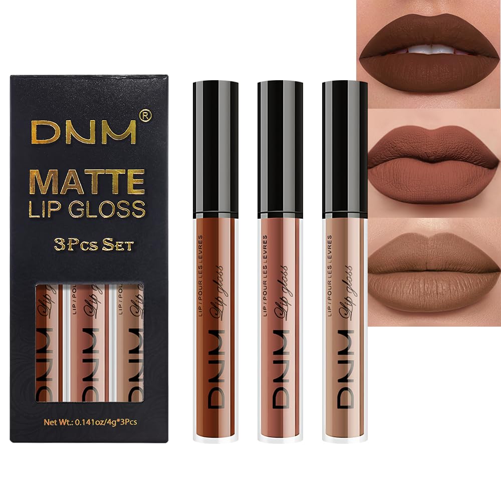 BINGBRUSH 3 Pcs Matte Liquid Lipstick Set, 24H Long Lasting Waterproof Smudge Proof Lip S…