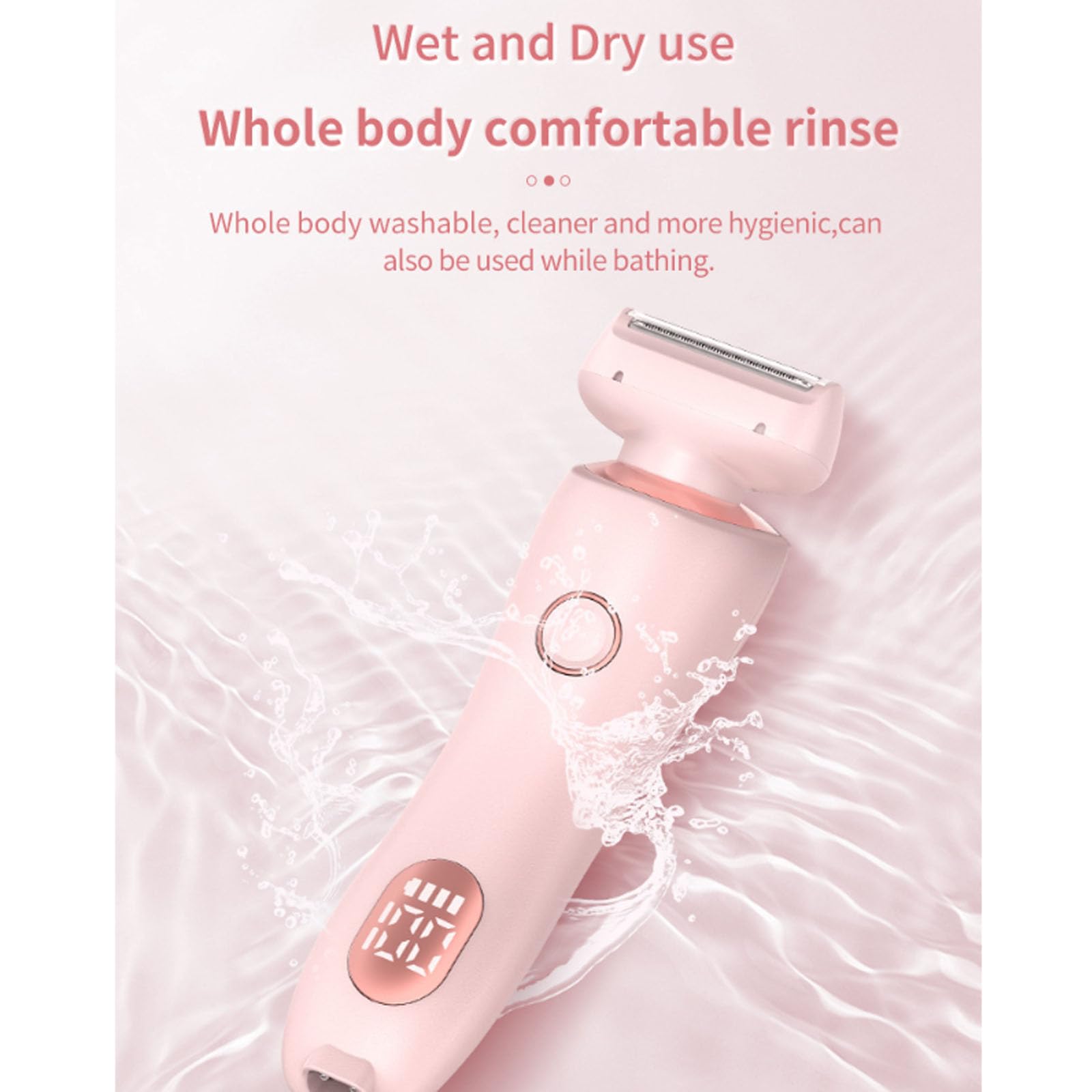 Glisse Pro Haarentferner Boulina, Boulina Rasierer Damen, IPX7 Waterproof, Cordless UBS Wet/Dry Epilator with LED Display, Wireless for Face, Bikini, Legs, Arms, Body (Mix*2)