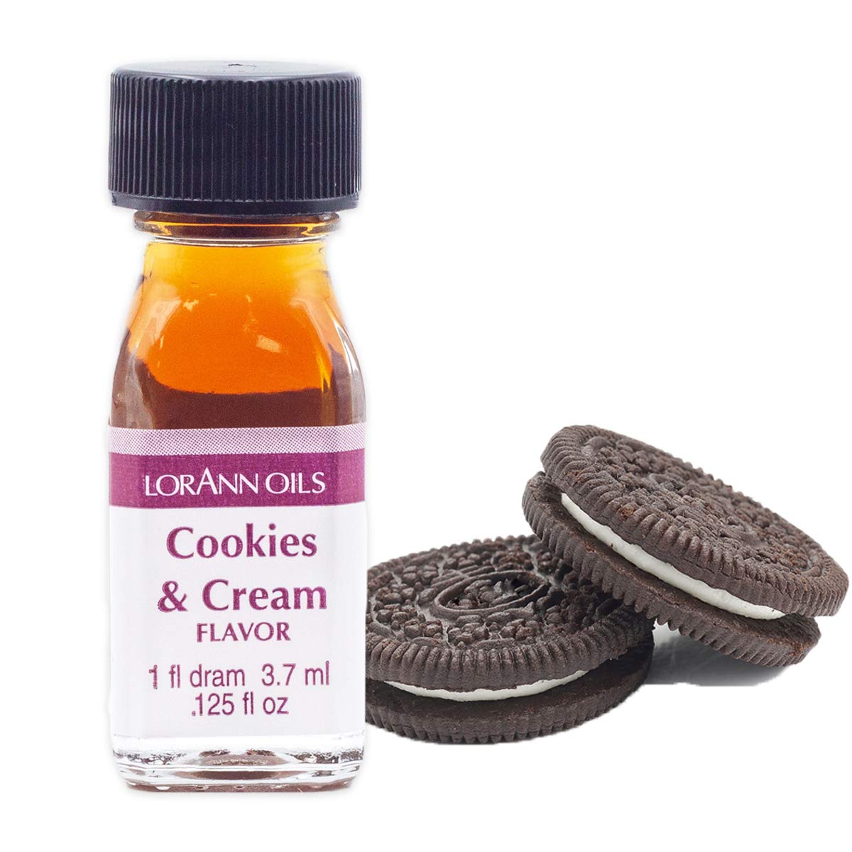 LorAnn Cookies Cream SS Flavor 1 dram bottle 0125 fl oz - 3 7ml - 1 teaspoon — view 2