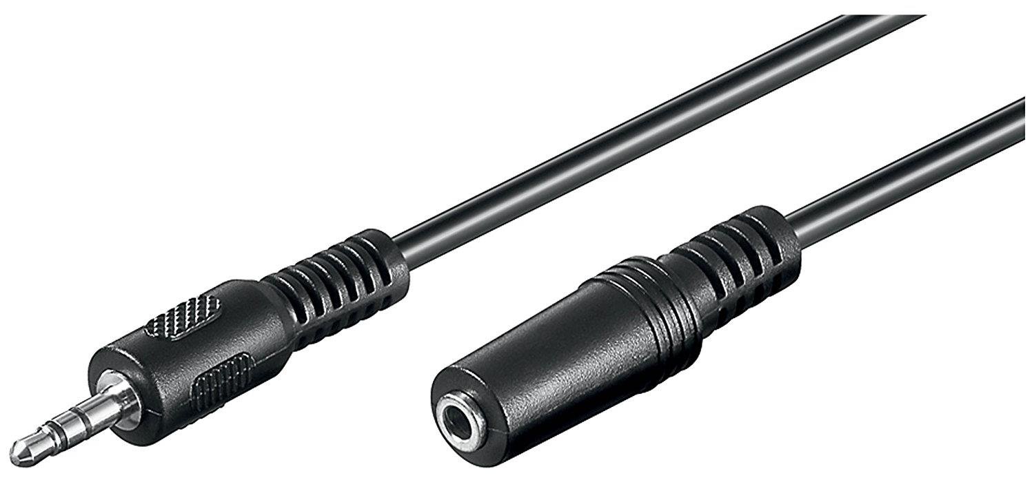 Goobay 50935 Headphone and Audio AUX Extension Cable, 3-pin 3.5 mm, Black, 4 mm Diameter, 10 m Cable Length-image-44
