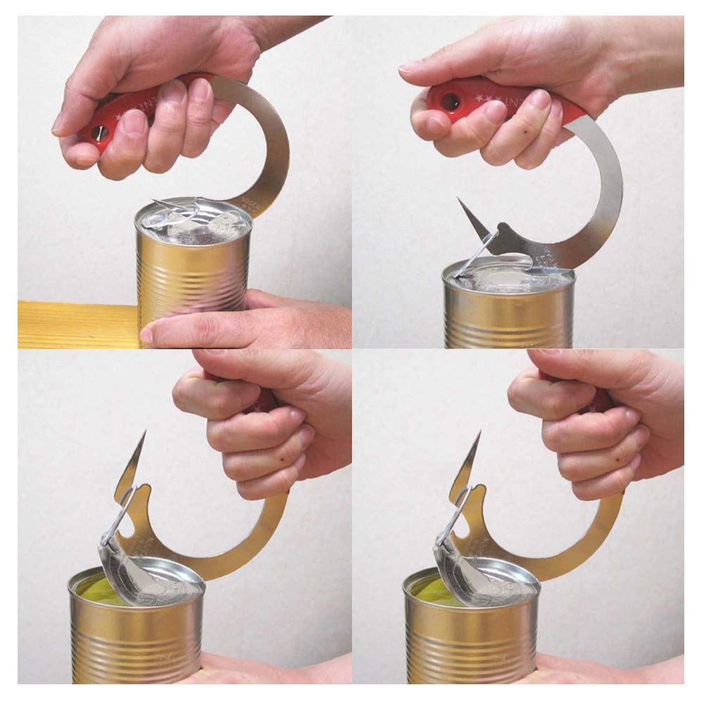 Ouvre Bouteille Ergonomique GreeSuit Ouvre-boîte Manuel 2 Pack - Ouverture Facile Pour Bocaux Et Bouteilles - Poignée Caoutchouc - Rouge Et Bleu Apriscatole Professionale - 12