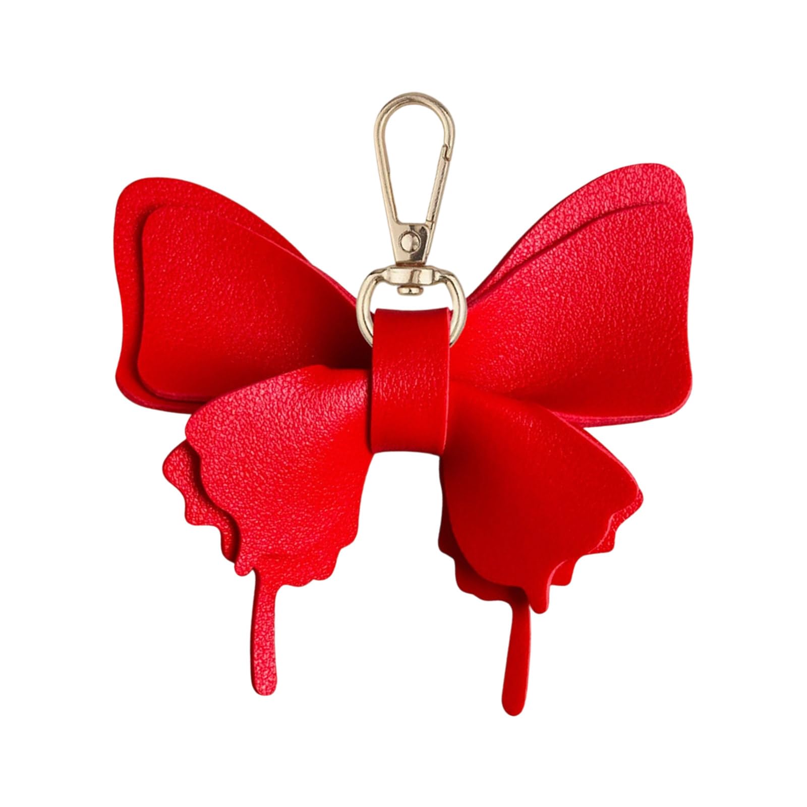 Yazhuq Elegant PU Leather Butterfly Bag Charm Keychain Accessory For Women Stylish Purse Decors Bags Pendant