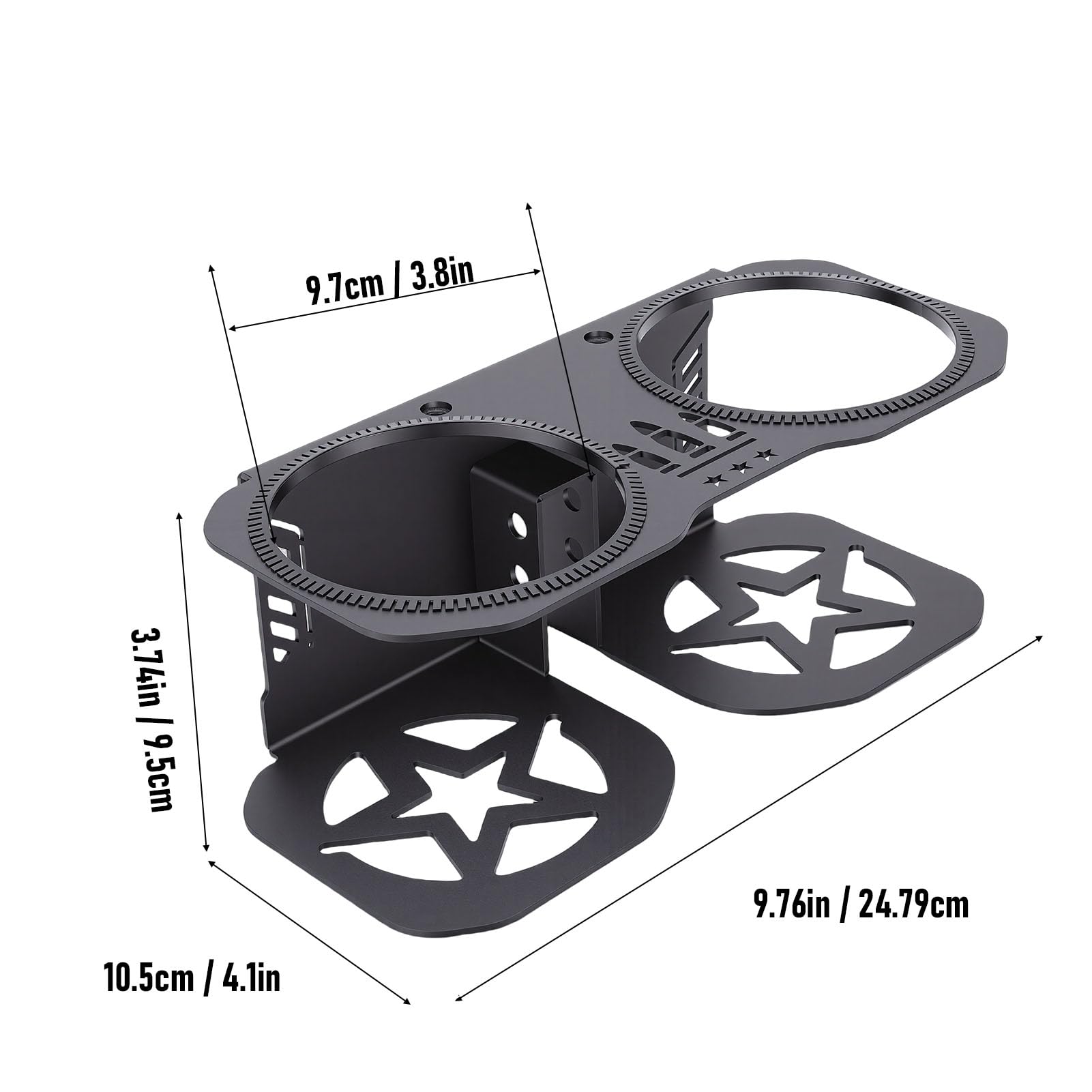 Bediffer Porte-gobelet de Barre D'appui, Remplacement Stable et Sûr pour 570 800 900 S XP 1000 pour Passager, Acier/Caoutchouc, 1 Porte-gobelet (Noire)