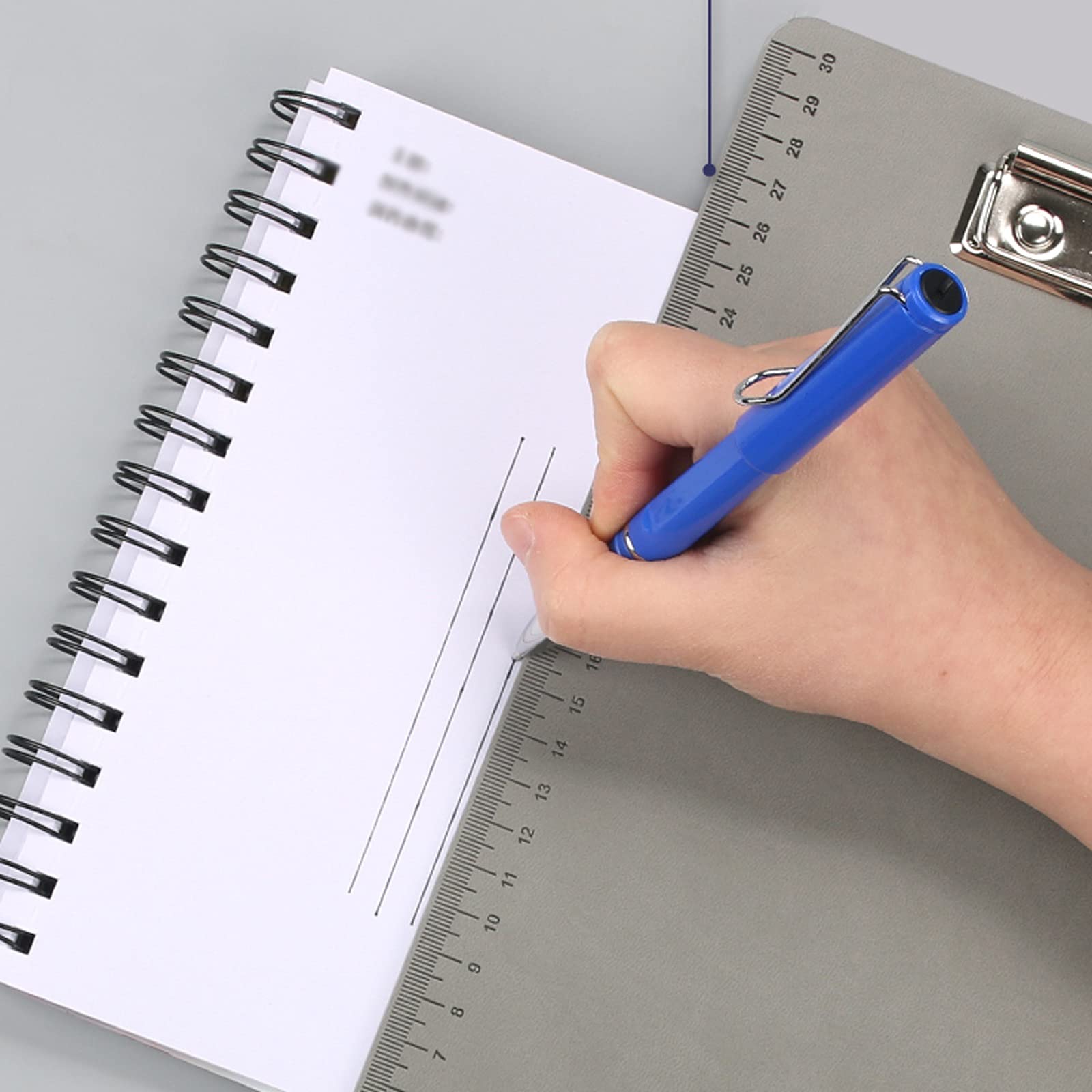 Deski zaciskowe A4 i rozmiar litery z metalowym klipsem skórzanym oparcie segregatora spotkania, spotkanie spotkania, pudełko wielobarwne Binder-10 opakowań na dokumenty (kolor: niebieski)