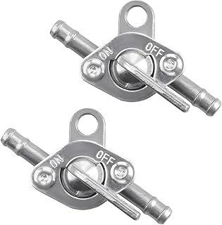 2 PCS Inline Fuel Tank Tap Valve, 6mm Motorcycle Inline Gas Fuel Petcock Shut Off Switch, Fuel Tank Tap Valve On-Off Switch for ATV 50cc 70cc 90cc 110cc 125cc 140cc 150cc