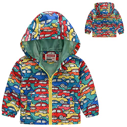 Kids Toddler Boy Girl Casual Jackets Waterproof Hooded Windbreaker Lightweight Coat for Winter Fall Winter 2024 (Red, 2-3 Years)3
