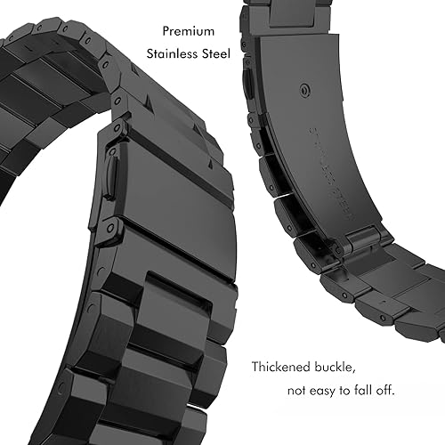 Miniatura 4 de Correa de reloj de acero inoxidable compatible con correas de Apple Watch de 1.929 in 1.772 in 1.732 in 1.654 in 1.575 in 1.614 in 1.496 in, correa