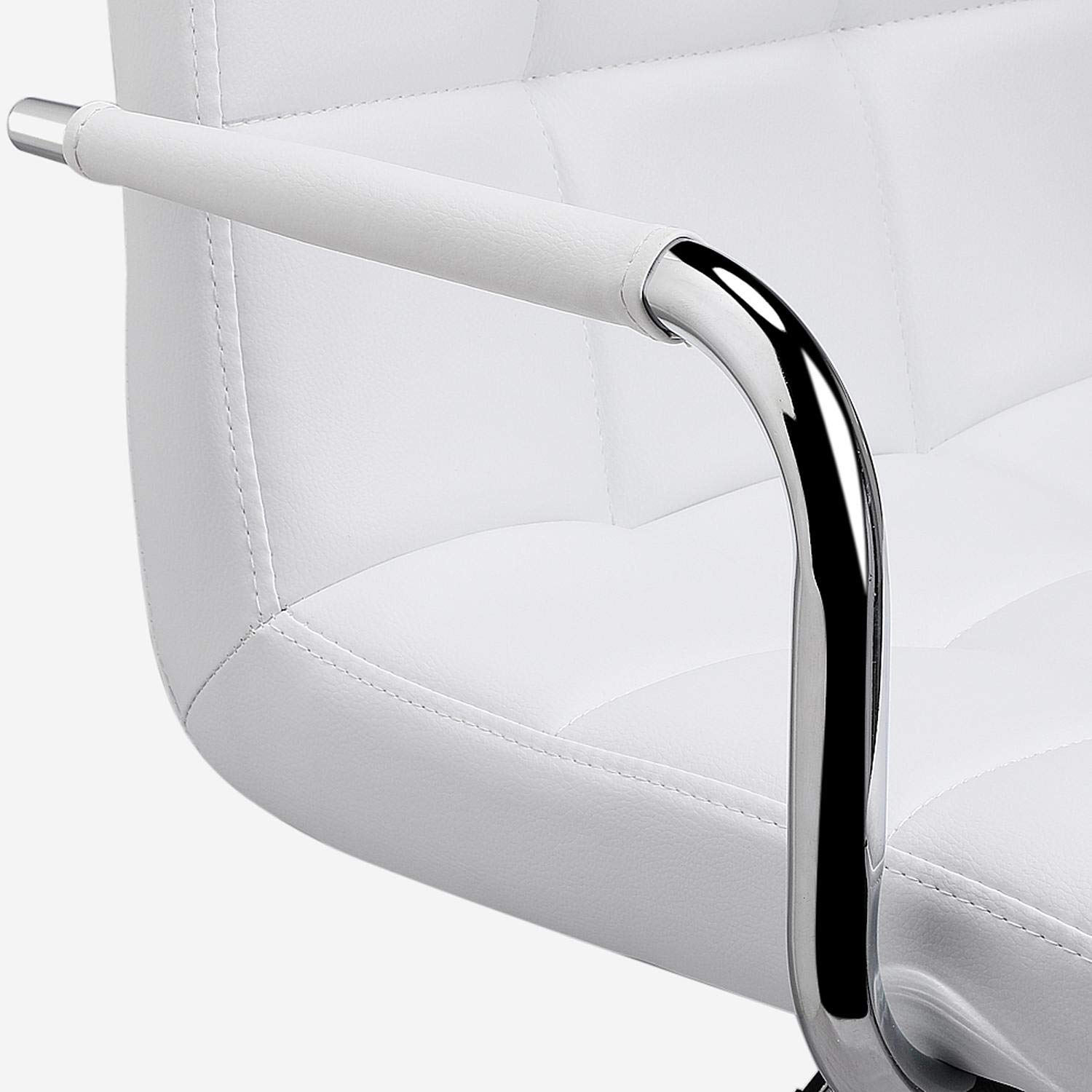 Yaheetech Tall Bar Stools Set of 2 Modern Square PU Leather Adjustable