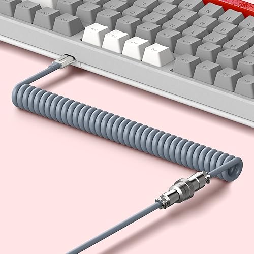 Vista 8 de Magic-Refiner AK873 Teclado para juegos, retroiluminación LED arcoíris, interruptor rojo lineal intercambiable en caliente, tecla PBT, diseño TKL