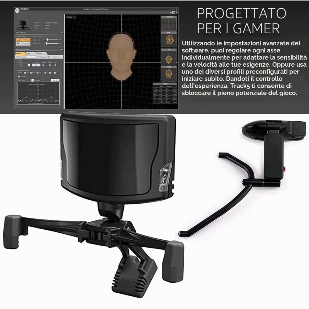 Head Tracking System per TrackIR 5, tecnologia ottica a infrarossi professionale per VR e giochi, migliora il controllo della postura della testa per giochi multipli