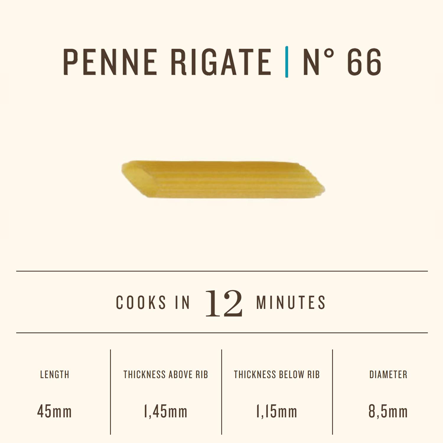 Rummo Italian Pasta GF Penne Rigate No.66, Always Al Dente, Certified Gluten-Free (16 Pack, 12 Ounce Each)