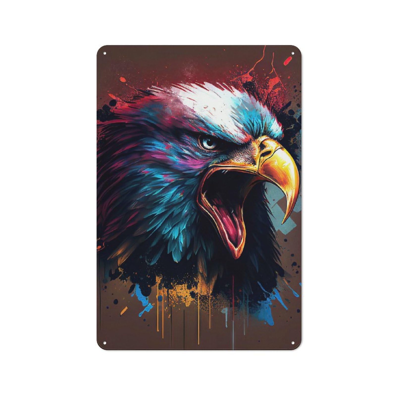 Junmoney The Majestic Eagle 1 For Dining Room Or Kitchen, Vintage Metal Sign 30X20cm, Gift For Dining Room Decor Fans During The Christmas Season