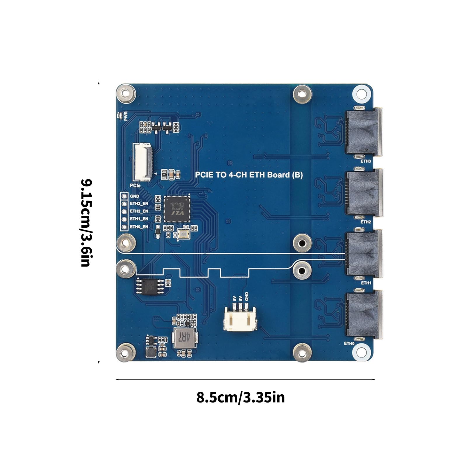 Scheda di espansione di rete PCIe di alta compatibilità con 4 porte spine giocano l'adattatore stabile dei sistemi multipli