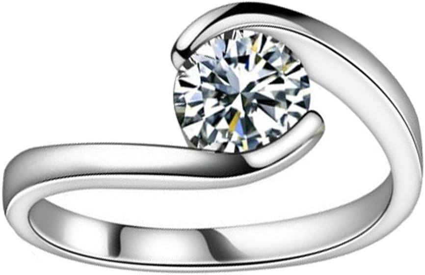 0.75 ct Ladies Round Cut Diamond Anniversary Ring in 18 kt White Gold