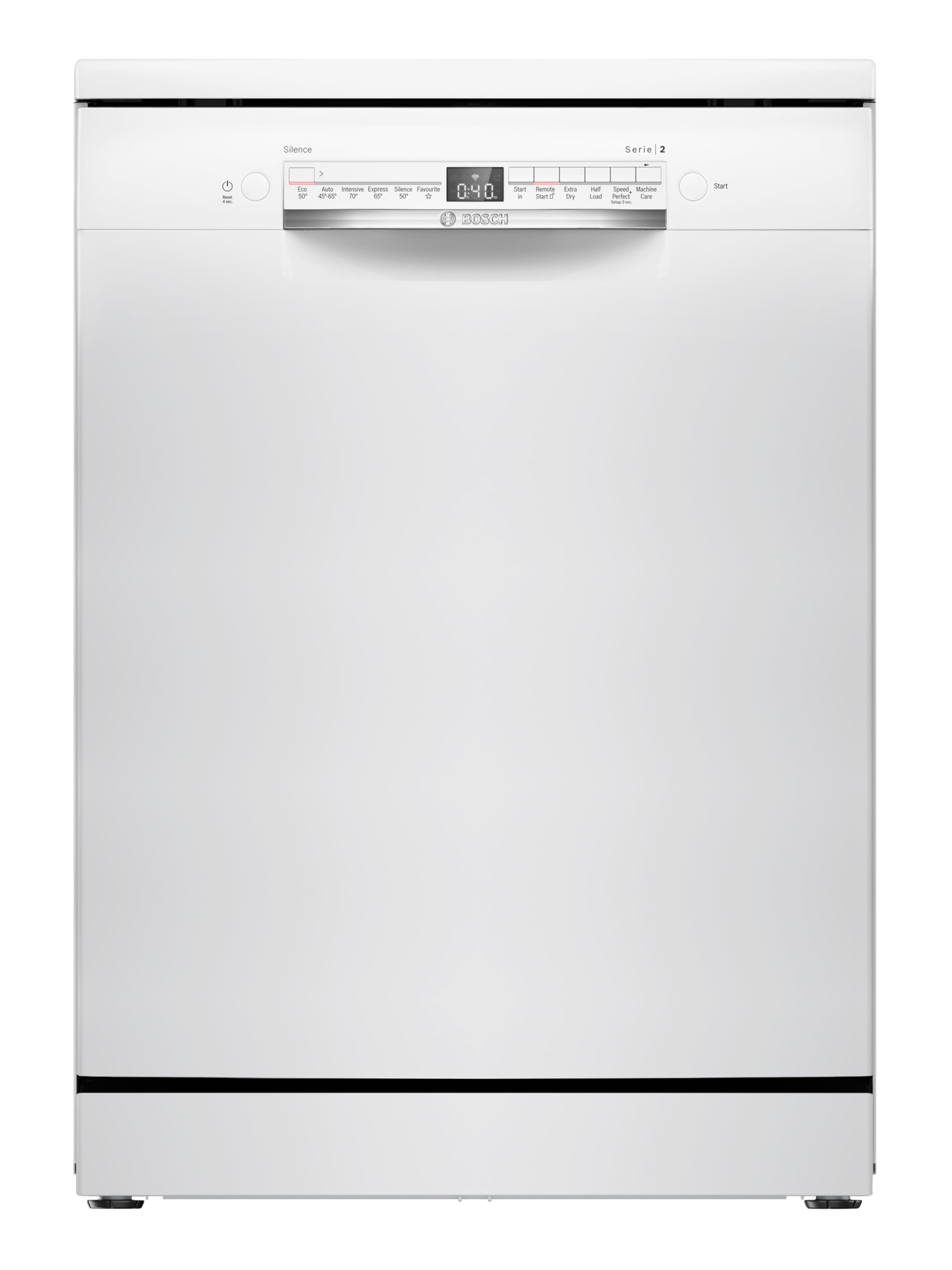 Bosch SMS2HVW67G Series 2, Free-Standing Dishwasher 60 cm, Extra Dry, Rackmatic, White [Energy Class D]