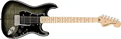 Guitarra elétrica Squier Affinity Series Stratocaster FMT, Black Burst, Maple Fingerboard