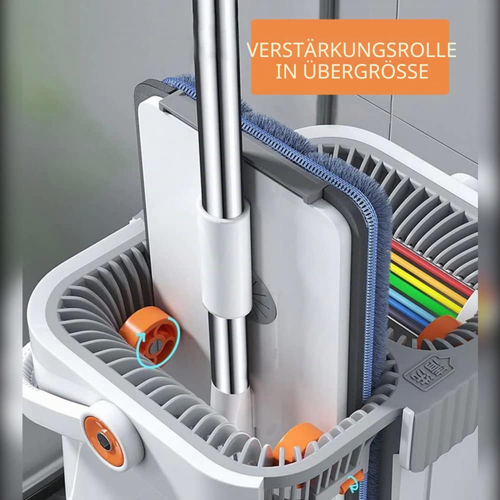 JOYBOS Handmopp mit Abtropffläche und Mikrofaser-Pads