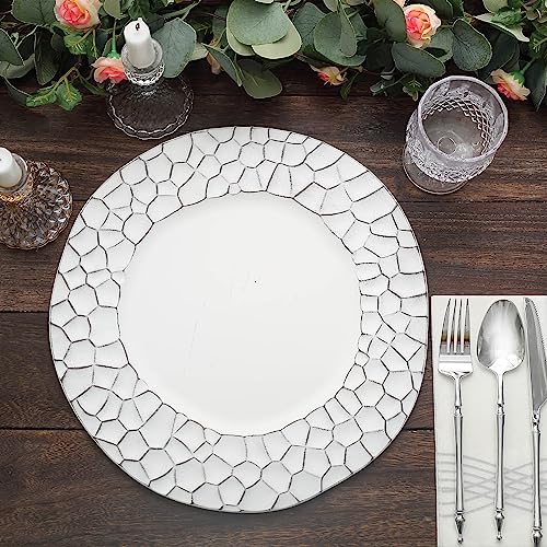 Platos desechables redondos blancos mate 13" pack x6 miniatura 5