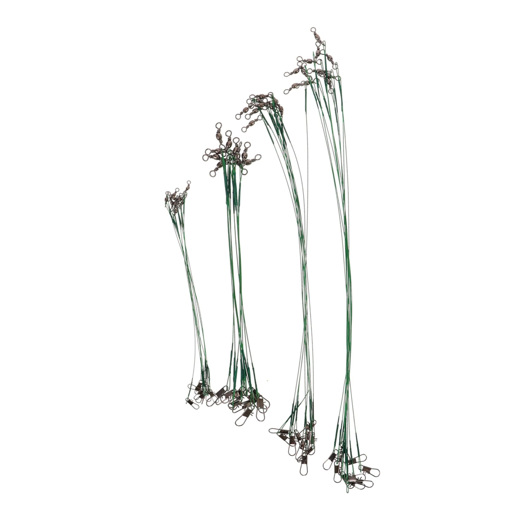 GOOHOCHY 40pcs Fishing Wire Leaders with Double Locking Connectors High Strength for Freshwater and Saltwater Fishing Lengths Bite Versatile Tackle