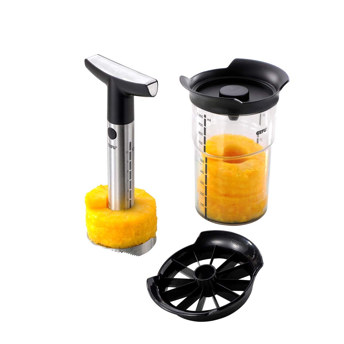 Coupe-ananas PROFESSIONAL PLUS GEFU : l'ustensile d'épluchage précis en acier inoxydable