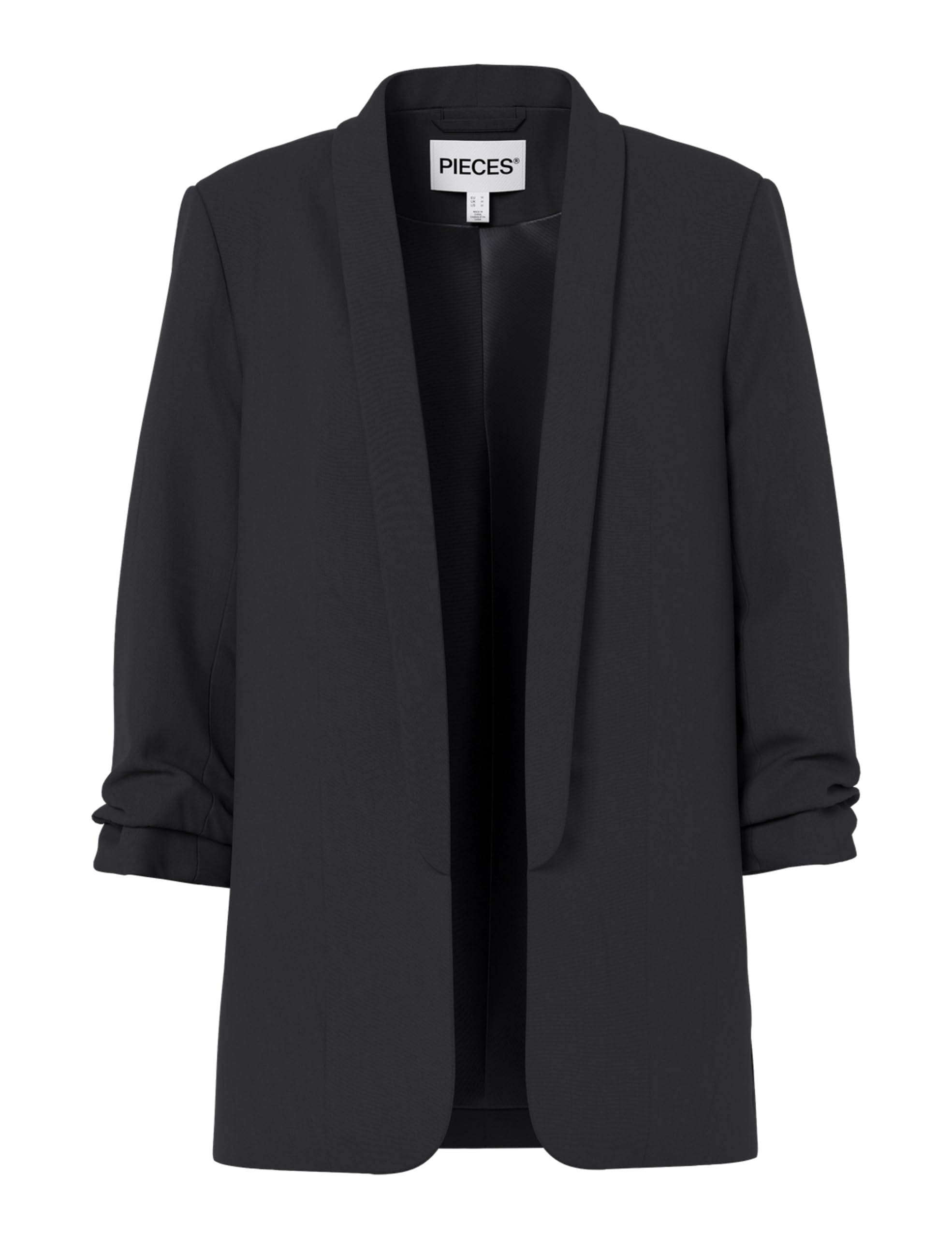 Pieces Women's Black (Black Black) Pcboss 3/4 Blazer Noos Suit Jacket, S Uk