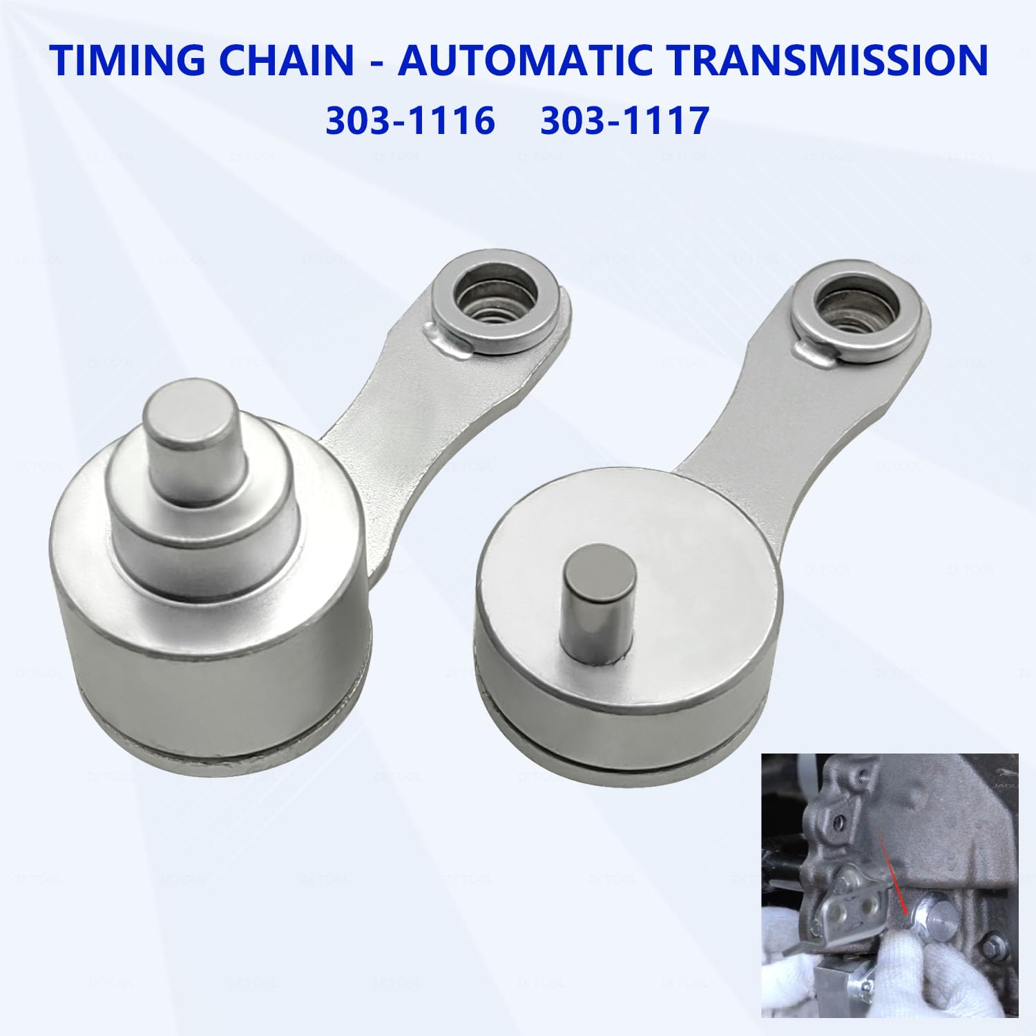 ZKTOOL Strumenti di Bloccaggio di Allineamento dell'Albero a Camme del Motore, Compatibile con Land Rover Range Rover Jaguar 2.7 3.0 5.0 V6 306DT, Catena di Distribuzione, 303-1116, 303-1117