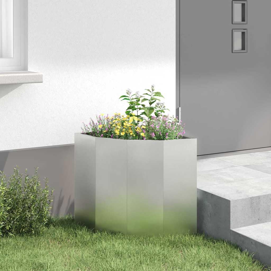 Hothingwell Fioriera angolare, 45 x 45 x 50 cm, colore: Argento