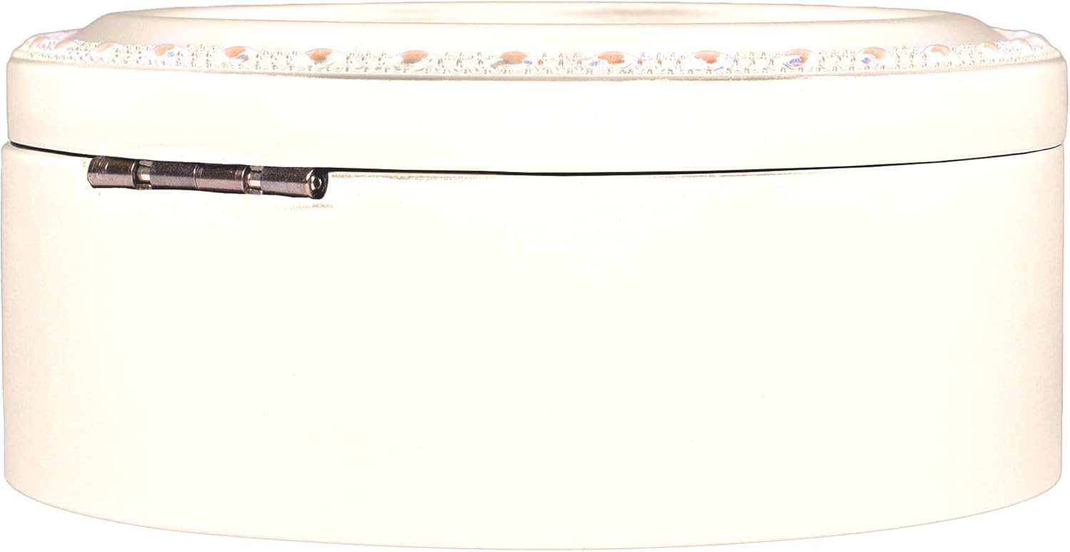 Cottage Garden Sweet Sixteen May Every Year be Special Ivory Rope Trim Petite Round Jewelry and Keepsake Box