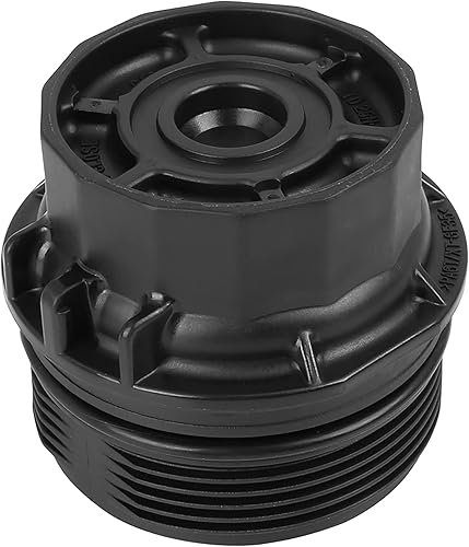 X AUTOHAUX Cubierta negra del casquillo del filtro del motor del aceite del coche para Toyota Corolla 2008-2012 Matrix Prius para Scion XD