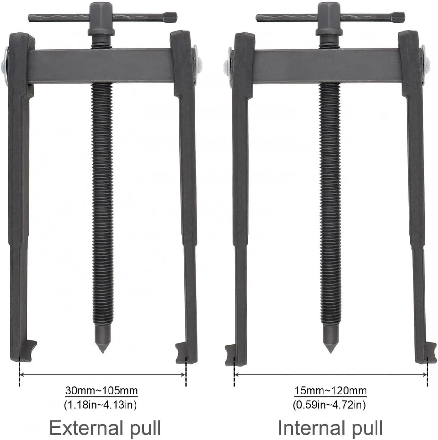 Claw Puller 10 Inch 2 Jaw-Bearing Puller for Internal External Pulling Extractor Separator Removal Tools,High Carbon Steel Gear Puller