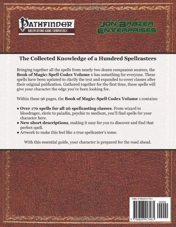 Miniatura 2 de Book of Magic Spell Codex Volume 1 A Supplement for the Pathfinder 1e Roleplaying Game