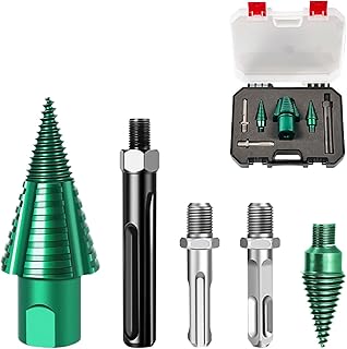 50mm Log Splitting Drill Bit with Anti-Stuck Tech, Heavy-Duty Firewood Splitter Wet & Dry Wood | S-DS-Pl-us/S-DS-Max Compatible | Quick-Change Detachable Head