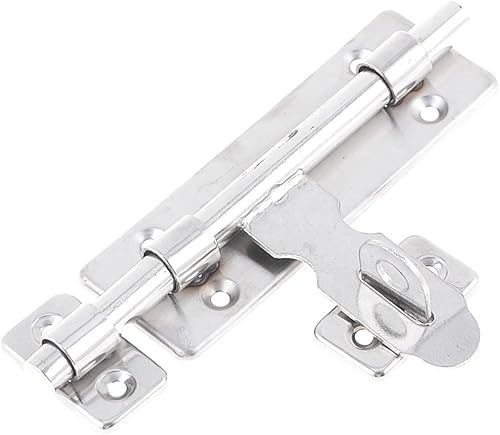 IIVVERR 5.1" Acero Inoxidable Puerta Cajón Cerradura de Seguridad Docking Conexión Perno Tono Plata (5.1' 'Puerta de acero inoxidable Pasador de