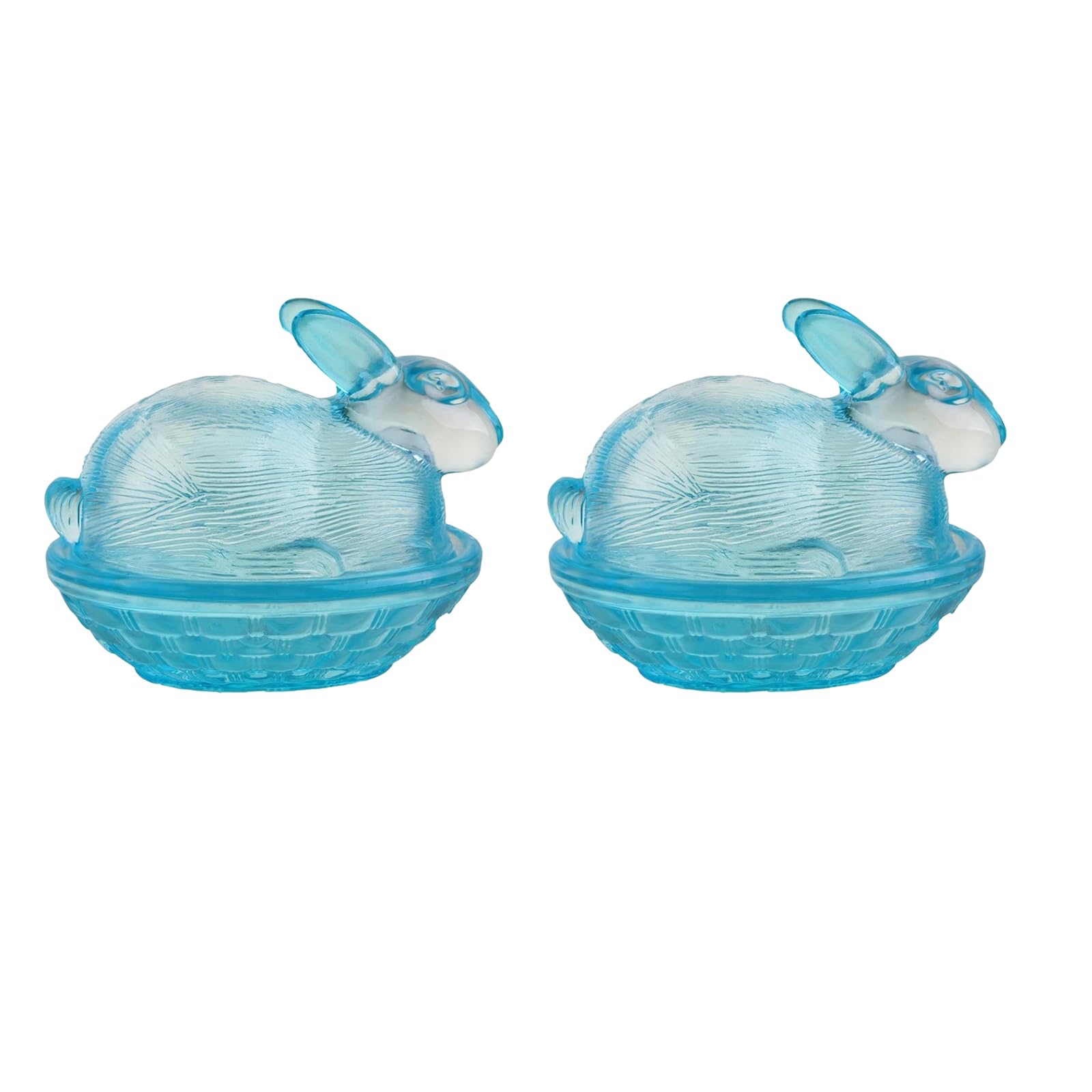jiingekk Rabbits Glass Jar with Lid for Snacks and Home Decor Candy Container Glass Storage Jar