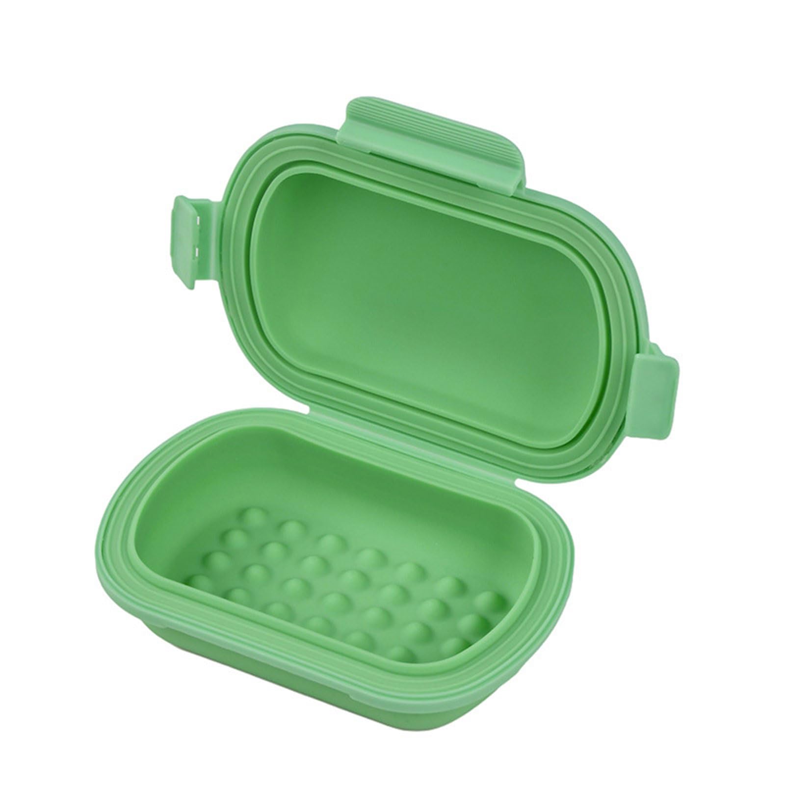 Whoasyst Compact Gym Soap Container Secure Lid Silicone Build for Shower Accessories Compact Camping Holes Outdoor Secure Case