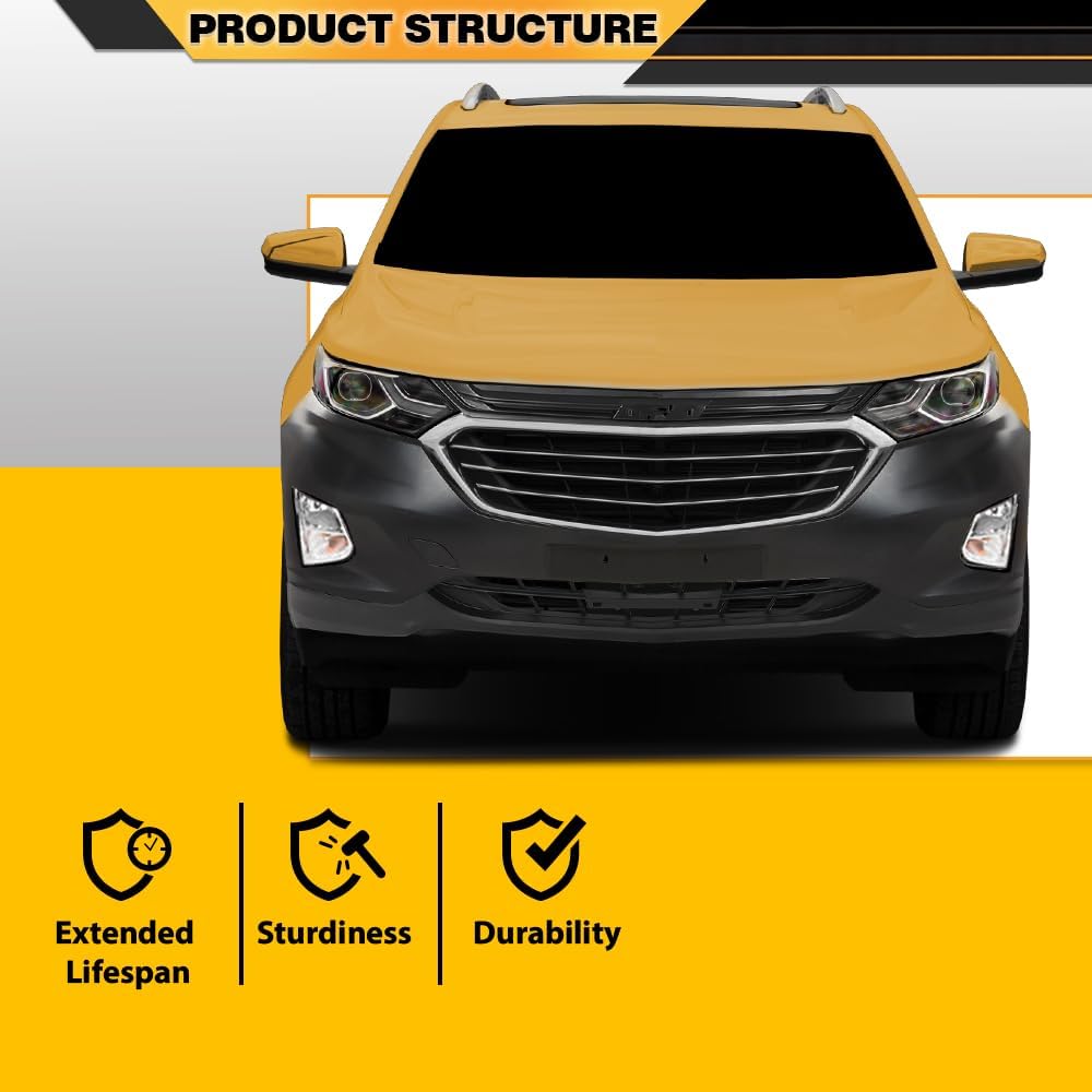 CNNELL 8PC Front Bumper Cover Compatible with Chevy Equinox 2018-2021 Black