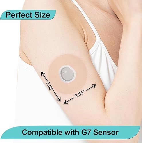 Miniatura 4 de Parches adhesivos G7, paquete de 55 parches transparentes impermeables y transpirables para Stelo, cubiertas agradables a la piel durante 10-15