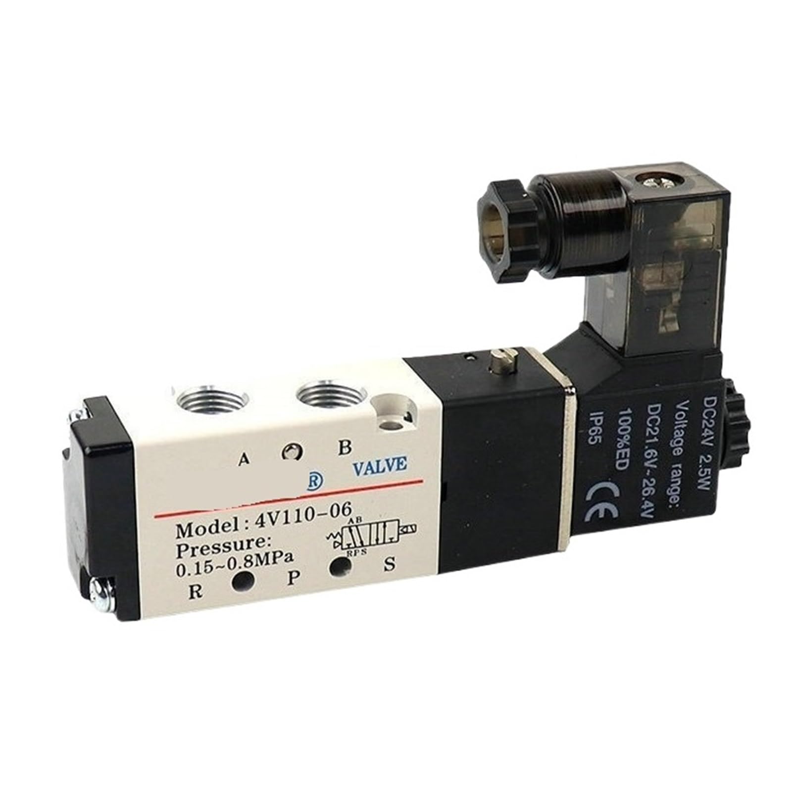 SJJBVPYX Solenoid Valve 4V110/4V120/4V130/4V210/4V220/4V230 31006/08/10(4V130C-06-DC24V)