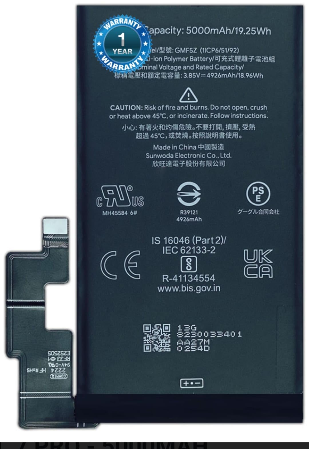 XILIOES ORIGINALS Original GMF5Z Battery for Google Pixel 7 Pro Battery with 1 Year Warranty**** (TIP35)
