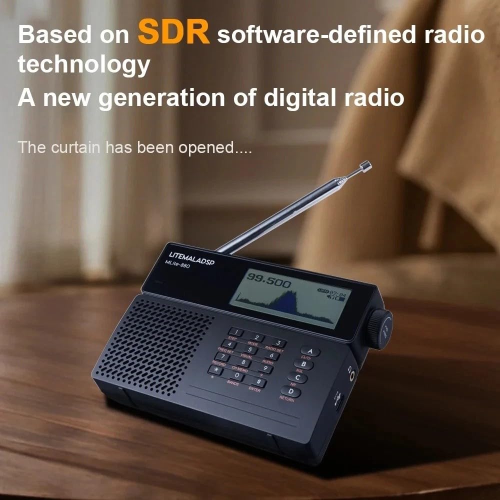 MLite-880 Softwaredefinierter Funkempfänger für Malahit, AM für FM LW für mw SW VHF SSB CW mit Spektrumanzeige und Rauschunterdrückung