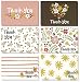 Thank You Note Cards for Her - Bulk Box Set - Blank on the Inside - Feminine Floral Flower Design - Includes 48 Greeting Cards and Envelopes - 4 x 6 Inches