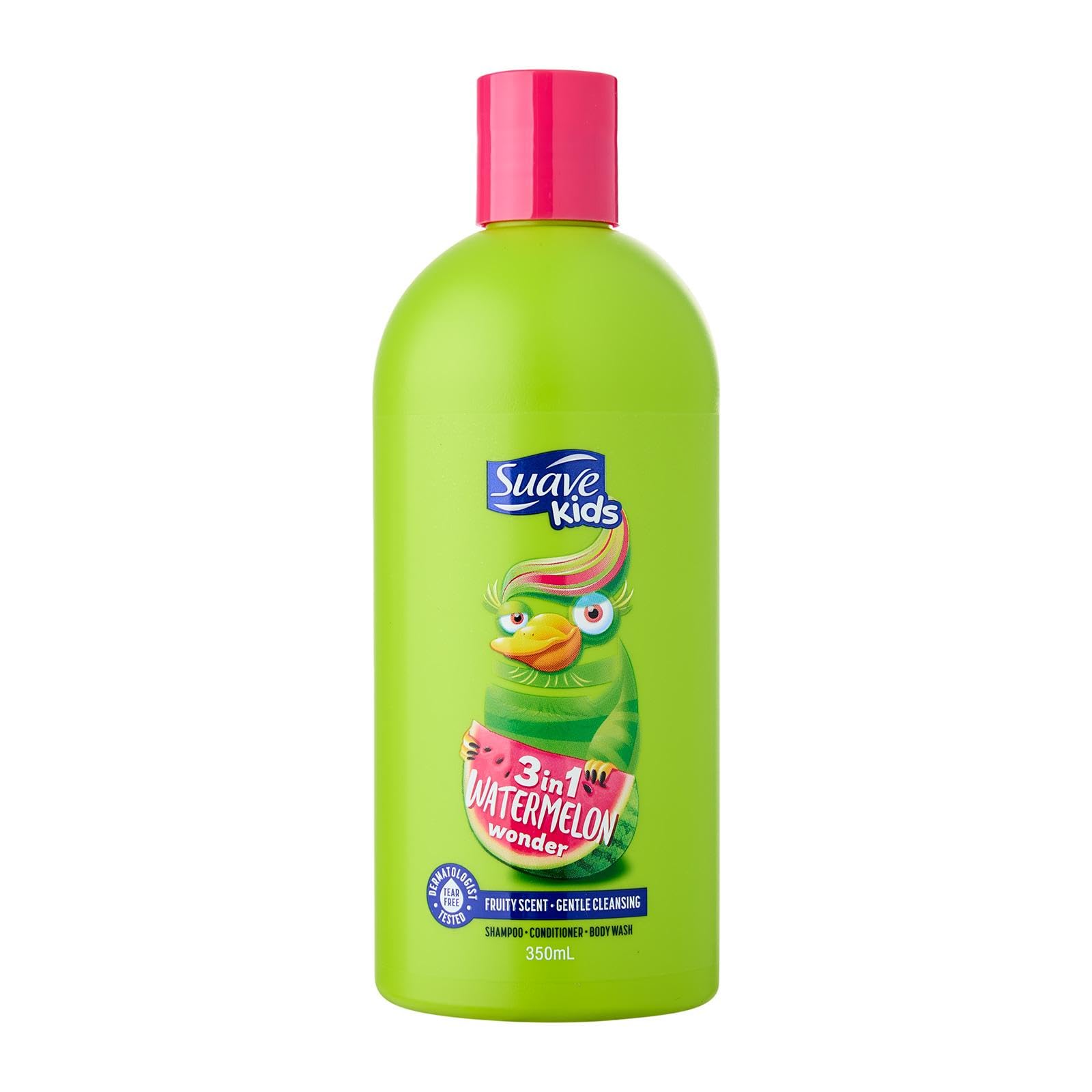 Suave Kids 3-in-1 Shampoo Conditioner & Body Wash 350 ml – Watermelon Wonder – Tear-Free Gentle Cleanser for Kids-image-14