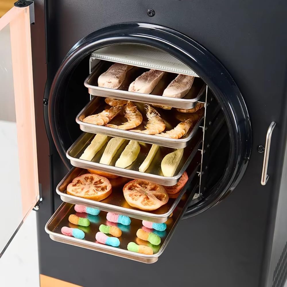 Commercial Freeze Dryer 22 lb, 5-Tray Long-Term Food Storage Equipment for Freeze Drying Fruits, Meats, Vegetables & Candies - 24/7 Operation for Optimal Preservation