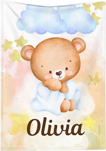 Manta de bebé personalizada con nombre, manta de envoltura personalizada con nombre para niñas y niños, recién nacidos, regalos para niños pequeños