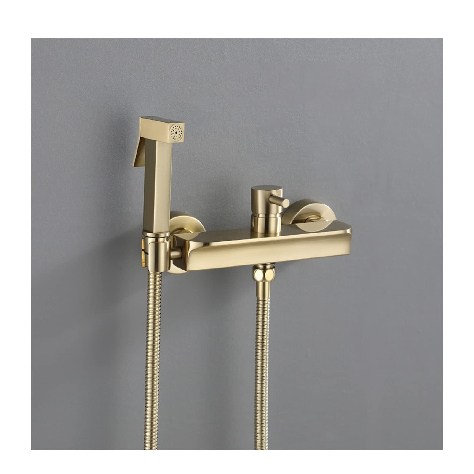 Kit pulvérisateur de couches en tissu bébé et bidet de toilette portatif en or brossé