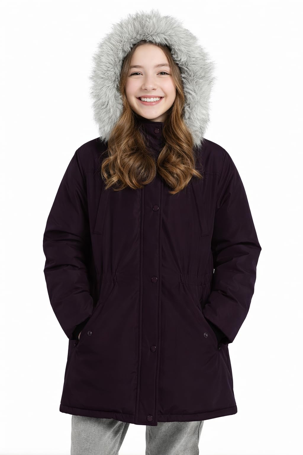 SOLOCOTE Winterjas voor kinderen, waterafstotend, winddicht, gewatteerd, zware parka, voor jongens en meisjes, Zwart, 128