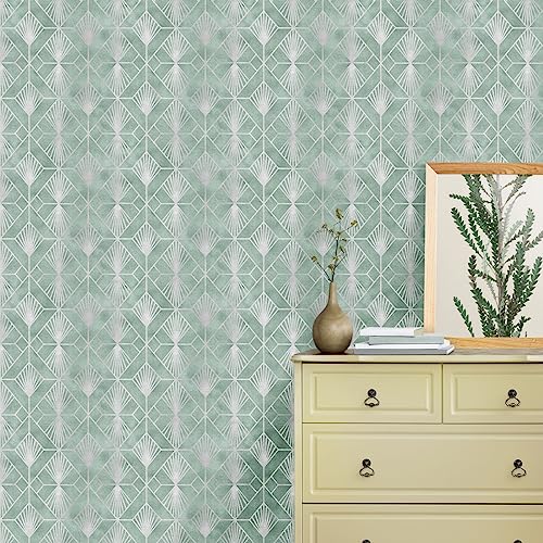 Image of White Square Texture Self Adhesive Wallpaper Peel & Stick, Waterproof, Scratch Resistant 41cm x 244cm