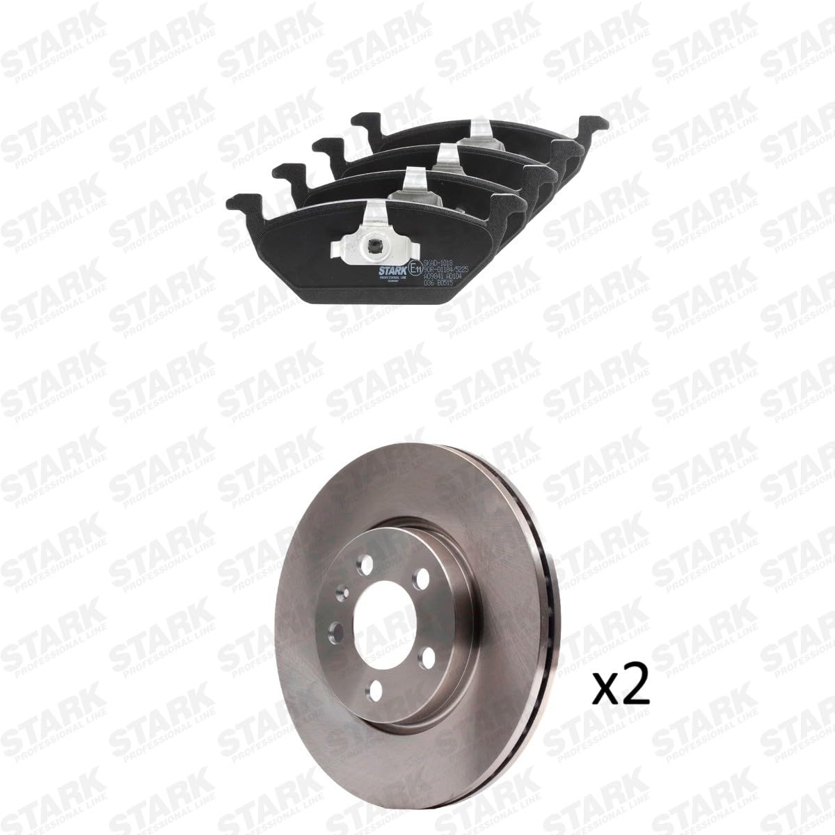 STARK Bremsen Set Vorne 276mm Bremsscheiben und Beläge Komplett