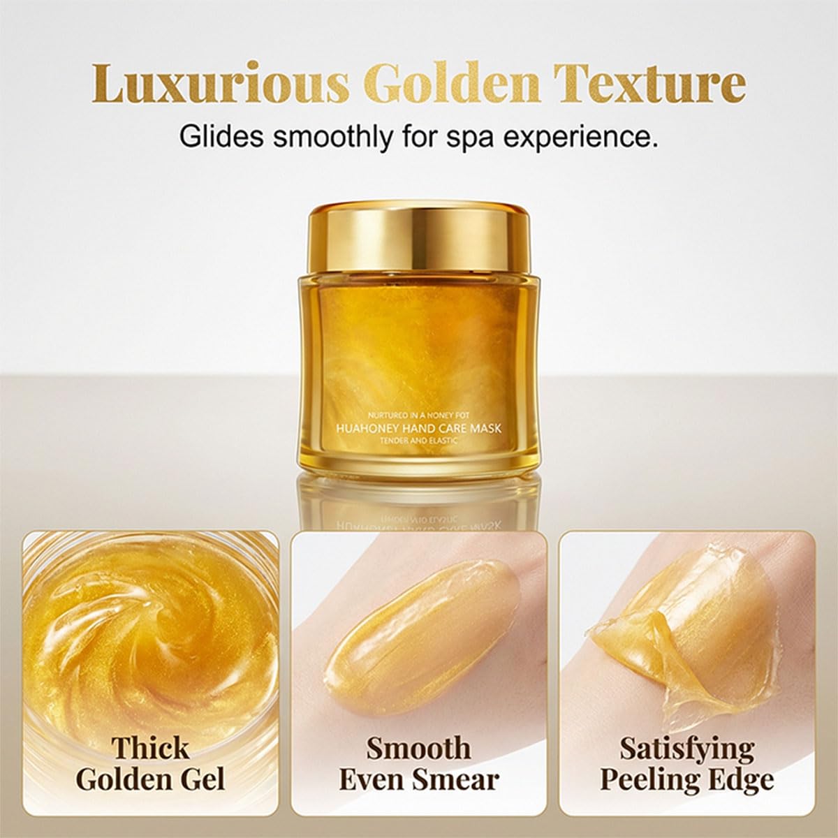 Moisturizing Nourishing Honey Hand Mask, Moisturizing Hydrating Hand Masks for Women, Nourishing Exfoliating Hand Film Hands Care Soft (3PCS)
